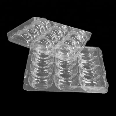 Kemasan Macaron Plastik Lipat Persegi 12 Pack Macaron Blister Tray