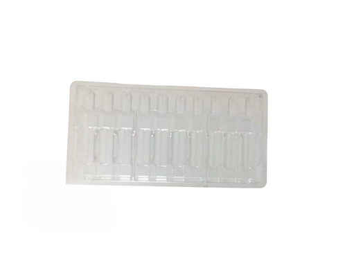 Injeksi bubuk Cairan oral Plastik transparan Blister Tray Ampul Botol Jarum Air 1ml 10pcs