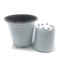 Silinder 0.5L Mini Pot Bunga Plastik Putih Transplantasi Mudah