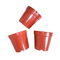 Hidroponik PP Bonsai 85mm Pot Bunga Plastik Oranye Dengan Label