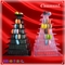 Kotak kemasan menara macaron plastik multifungsi Hitam 9 tingkatan Menara macaron persegi buatan China