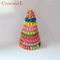 Kemasan Macaron Plastik 10 Lapisan Stackable 0.8mm PVC Christmas Tree Macaron Tower