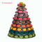 Menara Macaron Plastik PVC Abu-abu Berdiri Macaron Tier Dengan Basis Akrilik Bulat