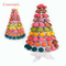 Menara Macaron Plastik PVC Abu-abu Berdiri Macaron Tier Dengan Basis Akrilik Bulat
