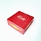 Logo Timbul Kotak Hadiah Kertas Hexagon Kaku Kemasan Kotak Hadiah Perhiasan Merah Kustom