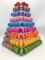 Black 9 Tier Blister Plastic Macaron Packaging Stand Macarons Tower Nyaman