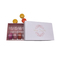 Kotak Kemasan Macaron Merah Muda Manis Kualitas Tinggi 12 pcs dengan Baki Bagian Dalam Plastik