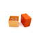 Lovely Orange Kraft Paper Macaron Packaging Box Dapat Didaur Ulang UV Coating 2pcs