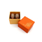 Lovely Orange Kraft Paper Macaron Packaging Box Dapat Didaur Ulang UV Coating 2pcs