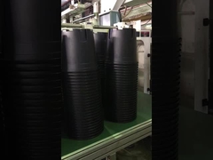 Pot Bunga Plastik Bulat Merah Pot Pembibitan Untuk Berkebun Pot