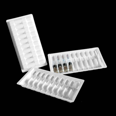 10ml Botol Obat APET White Plastic Blister Packaging Vial Holder Tray