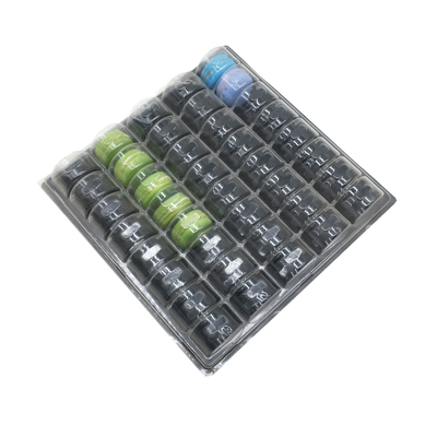 5x8 pengaturan 40 sel macaron kemasan tray dan tutup transparan dan jelas PVC/PET blister kotak macaron