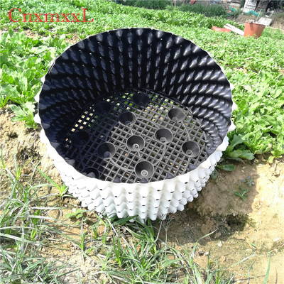 Pertumbuhan Akar Putih 0.9mm HDPE Plastik Air Pot Ember Pemangkasan Udara Rumah Kaca