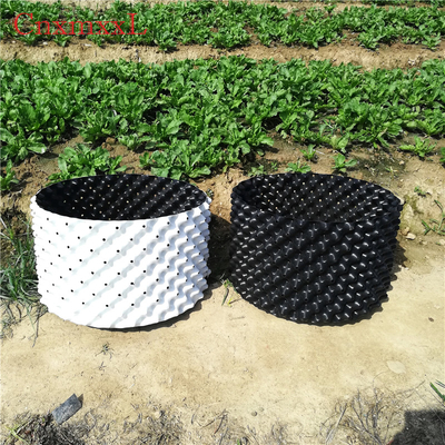 Pertumbuhan Akar Putih 0.9mm HDPE Plastik Air Pot Ember Pemangkasan Udara Rumah Kaca