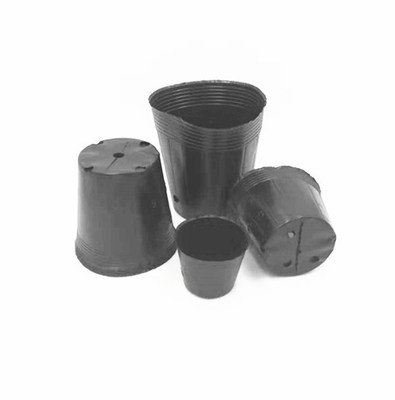 Kromium Plated Plastic Nursery Pot Benih Anggrek Menumbuhkan Pot Hitam Untuk Rumah Kaca