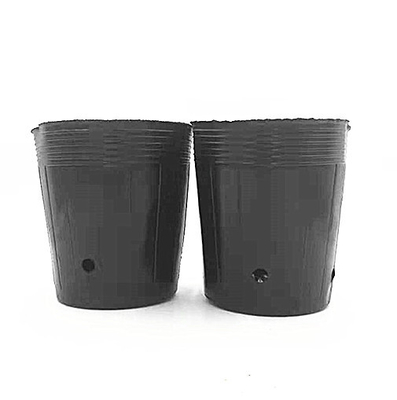 Kromium Plated Plastic Nursery Pot Benih Anggrek Menumbuhkan Pot Hitam Untuk Rumah Kaca