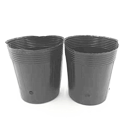 Kromium Plated Plastic Nursery Pot Benih Anggrek Menumbuhkan Pot Hitam Untuk Rumah Kaca