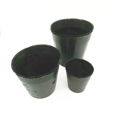 Ukuran Custom Hitam PVC PS Plastik Lembut Bunga Nutrisi Pot Untuk Menanam