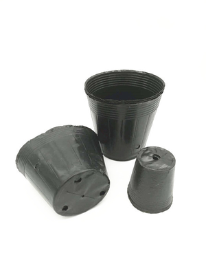 Ukuran Custom Hitam PVC PS Plastik Lembut Bunga Nutrisi Pot Untuk Menanam
