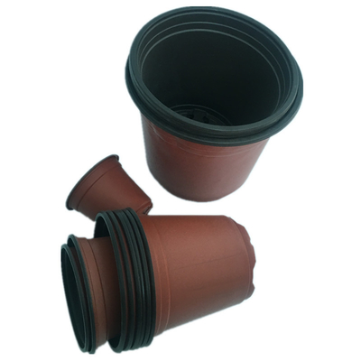 Desain Baru 3 Inch Plastik Nursery Pot Lembut Warna Brown Plastik Pot Bunga