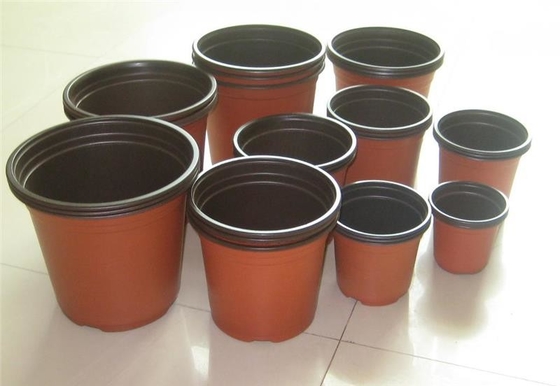 Desain Baru 3 Inch Plastik Nursery Pot Lembut Warna Brown Plastik Pot Bunga
