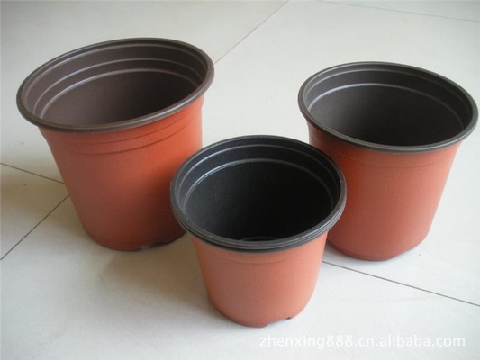 Desain Baru 3 Inch Plastik Nursery Pot Lembut Warna Brown Plastik Pot Bunga