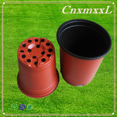Cahaya Dan Lembut Hitam Warna Dua Pot Bunga Plastik Chive Shoot Seedling Nutrisi Pot
