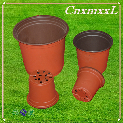 Cahaya Dan Lembut Hitam Warna Dua Pot Bunga Plastik Chive Shoot Seedling Nutrisi Pot