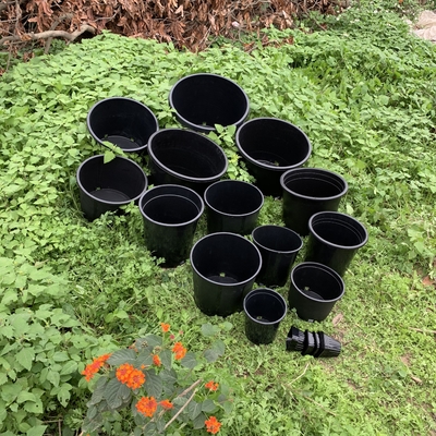 Plastik keras tahan lama 3 galon Botol Tanaman Bunga Hitam Botol Besar PP / HDPE