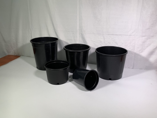 Plastik keras tahan lama 3 galon Botol Tanaman Bunga Hitam Botol Besar PP / HDPE