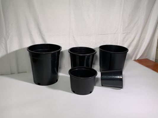 Plastik keras tahan lama 3 galon Botol Tanaman Bunga Hitam Botol Besar PP / HDPE