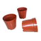 Red Hard PE Coated Round 1 Galon Nursery Pots Dengan Baki Plastik