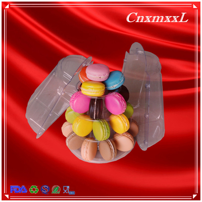 4-lapisan bening plastik kecil Macaron Tower Party Favor Box