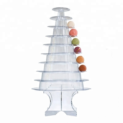 Desain Baru 10 Tingkat Macaron Tower Tray Makanan sekali pakai