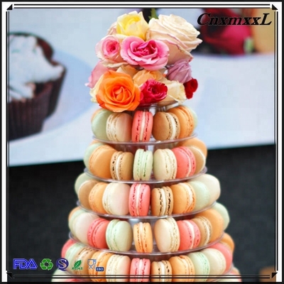 Desain Baru 10 Tingkat Macaron Tower Tray Makanan sekali pakai