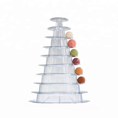 Desain Baru 10 Tingkat Macaron Tower Tray Makanan sekali pakai