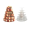 Etalase Pyramid Plastik 6 Tier Macaron Display Tower Case Dengan Basis Akrilik