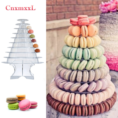 Super WOW 10 Tier Macaron Blister Tower Stand Packaging Lapisan UV