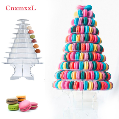 Super WOW 10 Tier Macaron Blister Tower Stand Packaging Lapisan UV