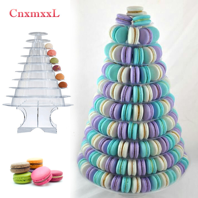 Super 10 Tier Macaron Blister Tower Stand Packaging Dengan Akrilik