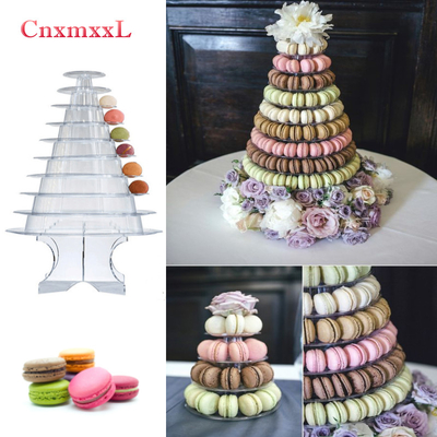 Super WOW 10 Tier Macaron Blister Tower Stand Packaging Dengan Akrilik