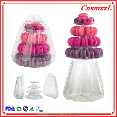 Glossy Lamination 4 Lapisan Macaroon Tower Dengan 47 Pcs Macarons Grosir