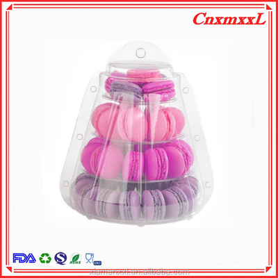 Glossy Lamination 4 Lapisan Macaroon Tower Dengan 47 Pcs Macarons Grosir