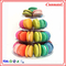 Kemasan Macaron Plastik Bulat 25cm 35pcs Clear 4 Tier Dessert Tower