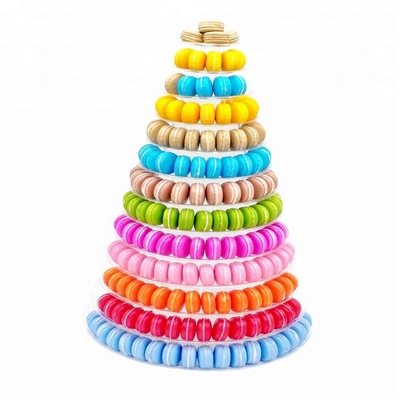 Menara Macaron Baru Piramida 13 Tingkat Plastik Menara Macaron Stand Tampilan
