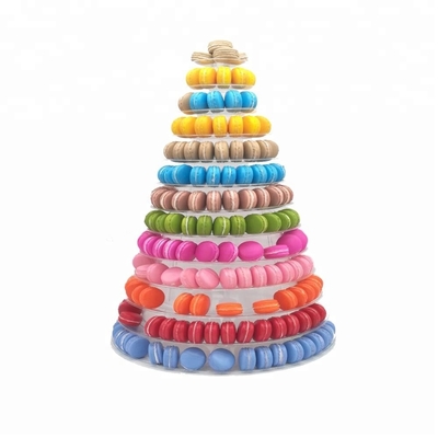 Menara Macaron Baru Piramida 13 Tingkat Plastik Menara Macaron Stand Tampilan