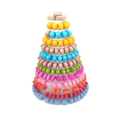 Menara Macaron Baru Piramida 13 Tingkat Plastik Menara Macaron Stand Tampilan