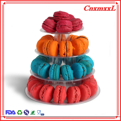 Menara Stand Plastik yang Nyaman untuk Macaroon Kecil 37 pcs Daur Ulang