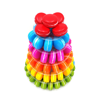 Plastik 6 Tiers Macaron Tampilan Rak Ketebalan 3-5mm