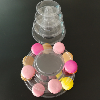 Plastik 6 Tiers Macaron Tampilan Rak Ketebalan 3-5mm